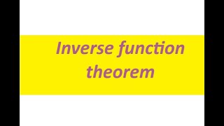inverse function theorem