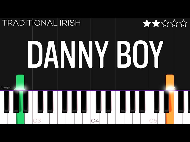 Traditional Irish - Danny Boy / Londonderry Air | EASY Piano Tutorial class=