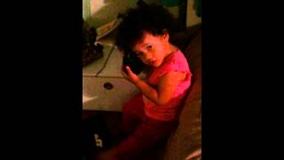 Baby Melania Thinks Alarm Clock Is Phone