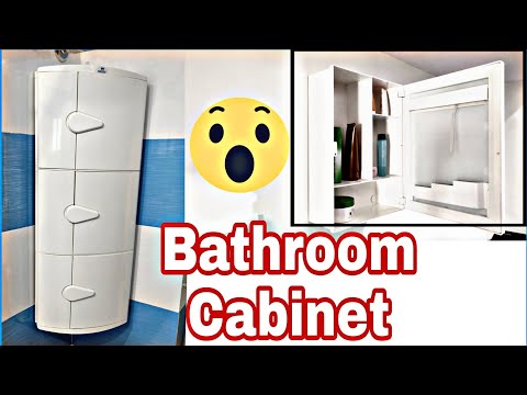 Bathroom cabinet|Nilkamal 3 Door plastic storage corner cabinet unboxing&Review|cabinet with