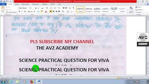 NIOS SCIENCE PRACTICAL QUESTION FOR 10TH (VIVA) PART-2 2019