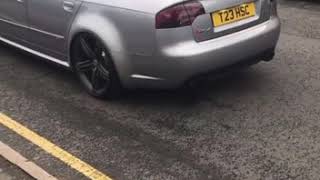 Audi RS4 B7 Loud Pops and Bangs exhaust sound