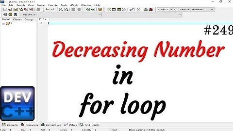 For loop program for print the decrement number in C || for loop