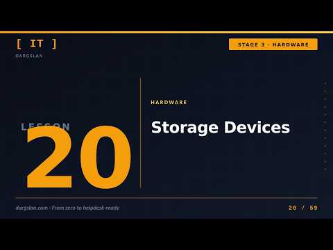 IT Basics Lesson 20: Storage devices — HDD, SSD, NVMe | Dargslan IT Basics Series