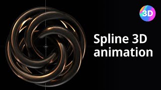 Metallic Spiral Vortex | 3D spline Tutorial
