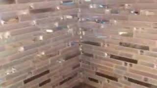 Sparkly Backsplash Tile Stainless Steel Mix Glass