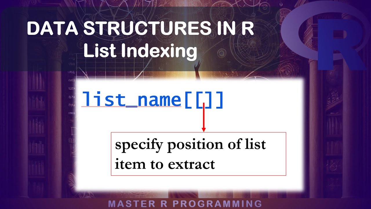 Data Structures in R - LIST INDEXING (Access elements in a List) - YouTube