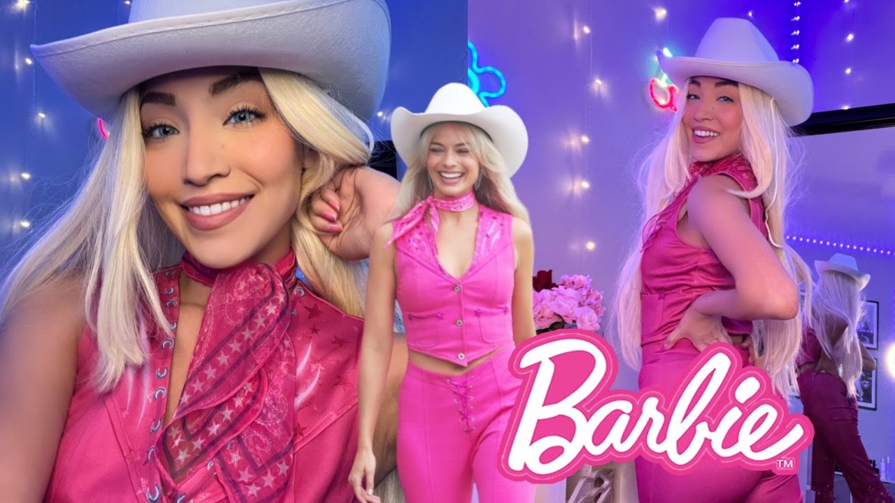 Barbie Costume Pink Barbie Western Cowgirl Ladies Costume Halloween
