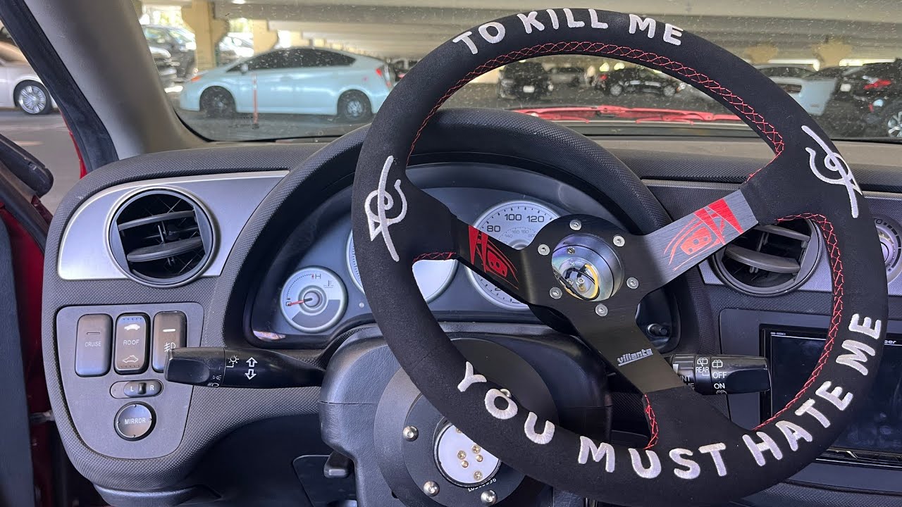 Acura Rsx steering wheel and nrg quick release install. YouTube