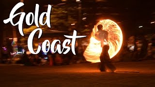 CJ Explores... The Gold Coast (beach, moonrise, fire twirling)