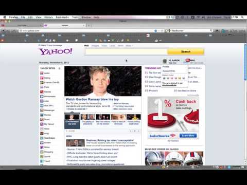 yahoo username and yahoo password