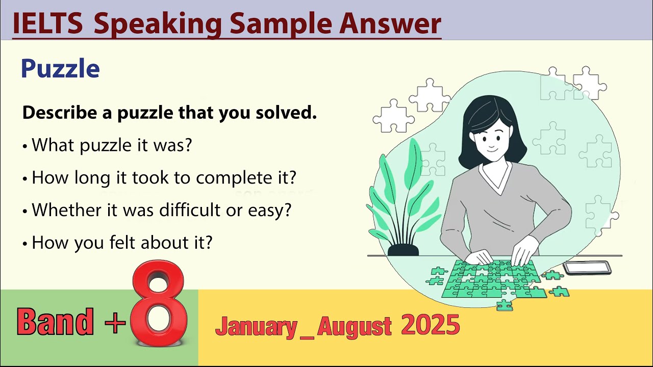 Describe a puzzle that you solved _ IELTS speaking cue cards (January_  August 2025)