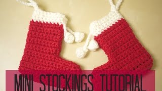 Here is a cute mini christmas stocking crochet tutorial! Written instructions are now up on my blog. http://www.bellacoco.co.uk/2014/