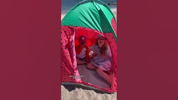 5 GENIUS BEACH HACKS 🏖️ SAVE these for all your beach trips!! #summerhacks #familyfun #momhack