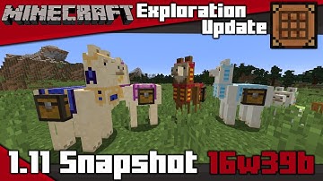 Minecraft 1.11 Snapshot 16w39b Llama. Illagers, Shulker Box & Observer Block