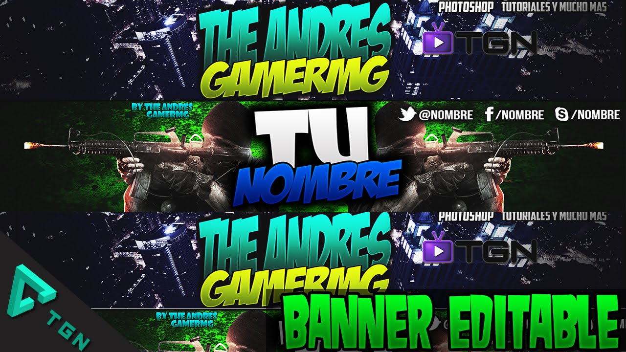 Banner Editable Estilo Gamer Para Photoshop Bien Explicado 2015