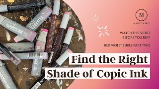12 Intense Copic Ink Refill Swatches: Red Violet Series Part 2