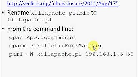 killapache how to kill an Apache web server with a DOS attack   YouTube
