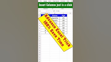Advance Excel Tips & Tricks~ Never Seen Before 🥺How to insert multiple columns #shorts #exceltricks