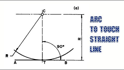 How to draw an arc of given radius to touch a given straight line || principle of tangency