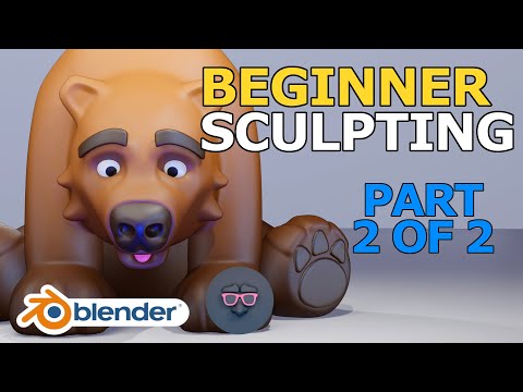 Bear meeting Monkey! Simple Stylized Bear Sculpt : r/blender