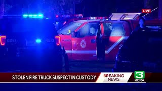 Stolen Sacramento fire pickup truck suspect is taken into custody