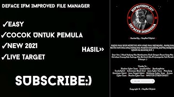 Cara Deface IFM Improved File Manager