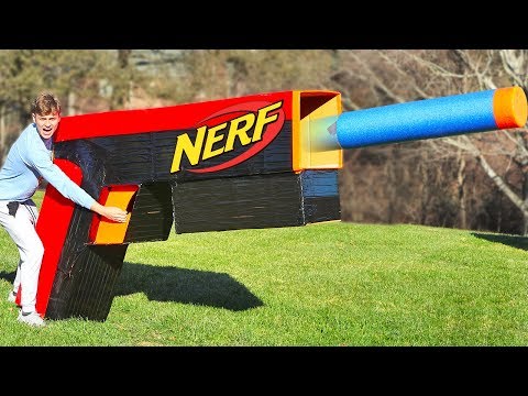 WORLDS BIGGEST NERF GUN!! (TEST FIRE)