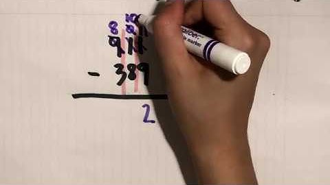 Subtraction -- Standard Algorithm