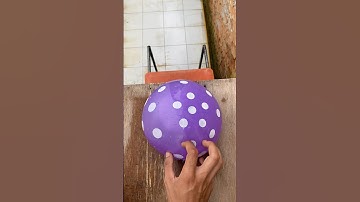Experiment: Will a polka dot water balloon explode if dropped from a height?