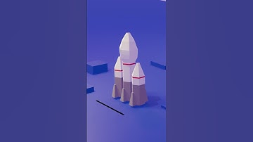 A cute rocket launching into space #3d #animation #3danimation #bubble