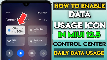 How to enable Data Usage Icon in miui 12.5 control center in any redmi phone | Daily data usage icon