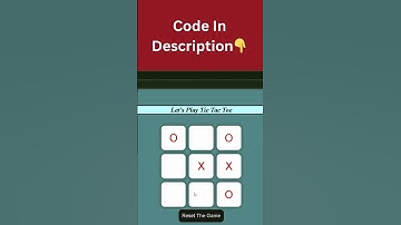 Tic Tac Toe Game By Html, Css, Java Script🔥 #JavaScript #GameDev #Html,Css #TicTacToe