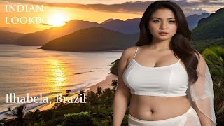 4K AI ART Indian Lookbook Beauty Model -  Ilhabela, Brazil💎