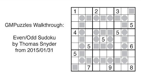 GMPuzzles - 2015/01/31 - Even/Odd Sudoku by Thomas Snyder