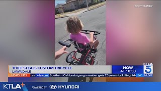 Thief steals custom tricycle from Southern California girl with rare neurological disorder