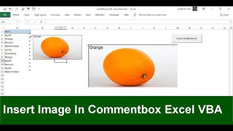 How to Insert Image In Commentbox Excel VBA