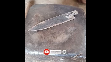 Blacksmith Making  a Super Sharp Folding Knife From an Old Rusty Triangular file The top works