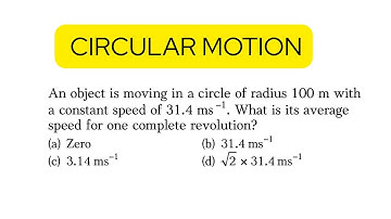 An object is moving in a circle of radius 100 m with a constant speed of 31.4 m/s. What is its