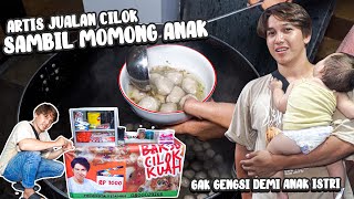 ARTIS FTV JUALAN CILOK SAMBIL MOMONG ANAK, GAK ADA RASA GENGSI UNTUK ANAK ISTRI !!
