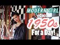 Modern girl lives like a 1950s teenager for a day