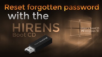 Reset forgotten password with HIRENS Boot USB [Win10] | J Techs