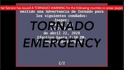 EAS Reenactment Mock: TORNADO EMERGENCY FOR the city of JASPER TEXAS - 04/22/2020