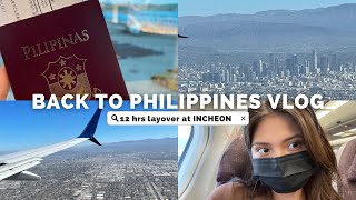 Travel Vlog | Back to the Philippines | 12 hrs layover @ Incheon Airport