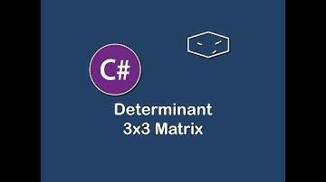 determinant 3x3 matrix in c#