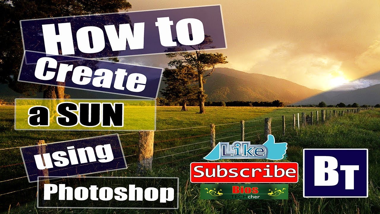 How to create a SUN using CS6 Adobe Photoshop - Tagalog Version - YouTube