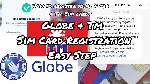 Globe and Tm Sim Card Registration Easy Step | Sim Card Registration| Easy Way to register your Sim