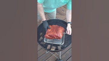 Smoking a Pork Shoulder in a Weber Kettle with the Snake Method