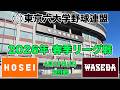 【東京六大学野球 春季リーグ戦】2026年4月27日(月) 法大VS早大(３回戦ハイライト)