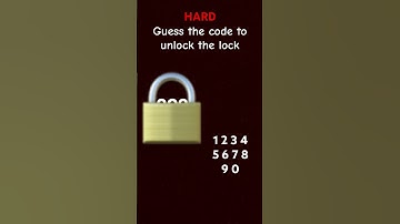 Guess the code to unlock the lock #trending